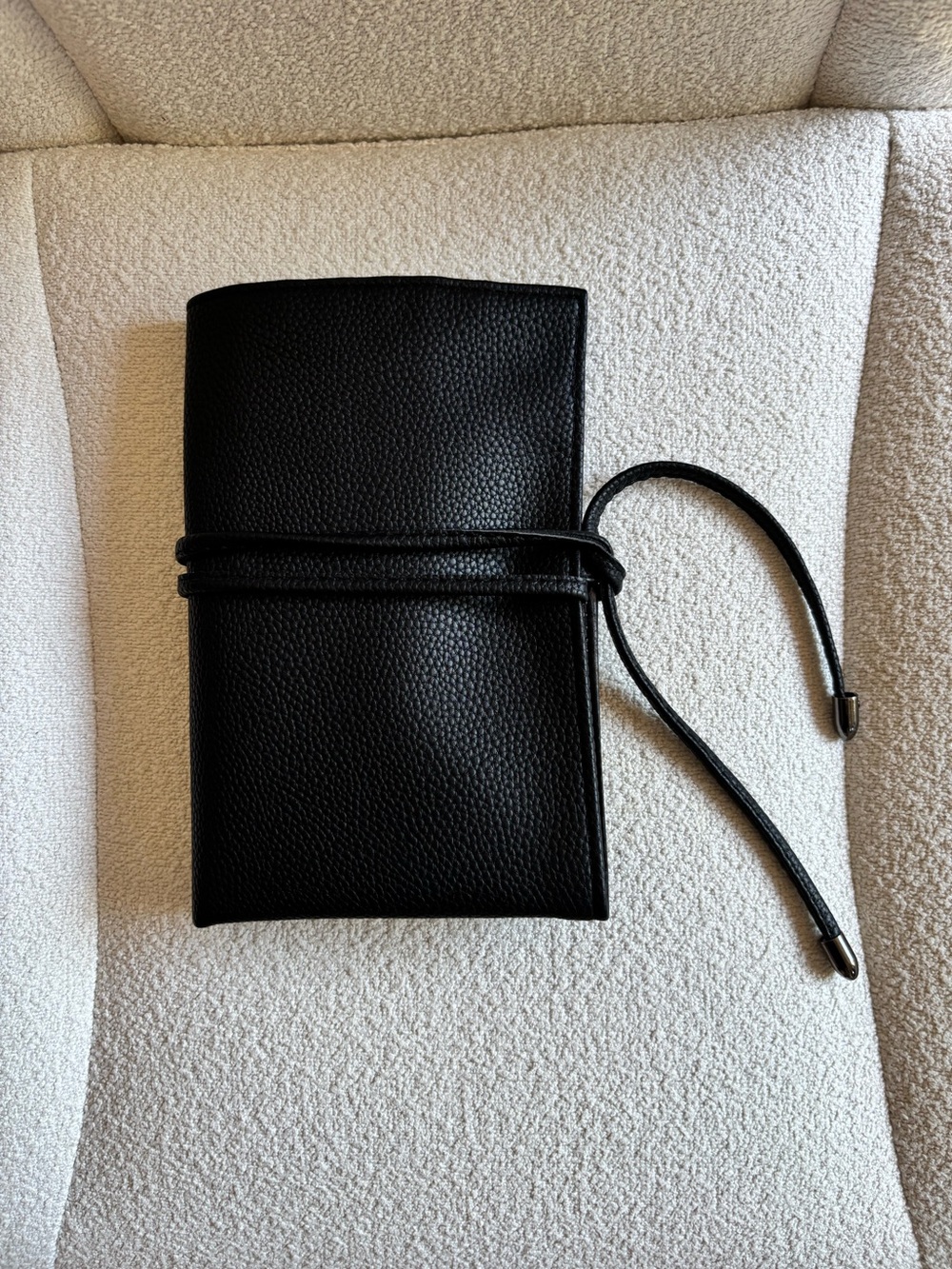 NEW Black Faux Leather Makeup Brush Travel Case